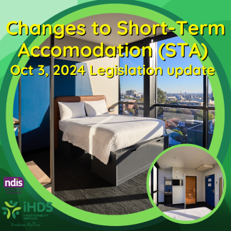 Changes to Short-term Accommodation (STA) | I-Help Disability | NDIS Registered Provider